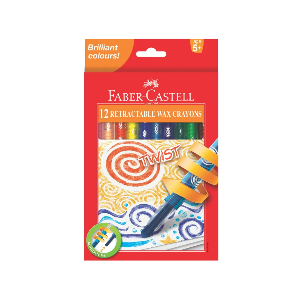 [4005401200130] Wax Crayon Twist 12`s Retractable - Faber-Castell