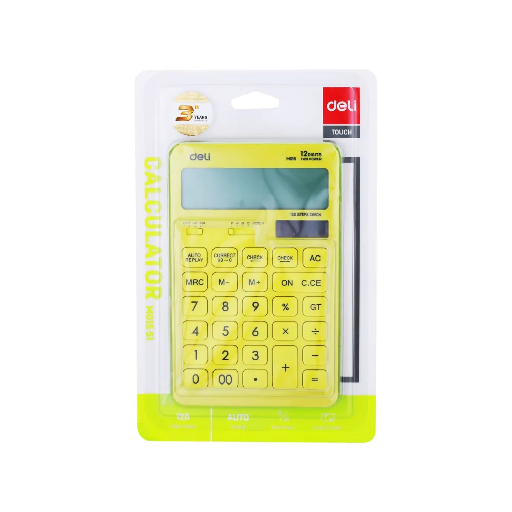 [6935205399601] Calculator 12 digits green EM01551 - Deli