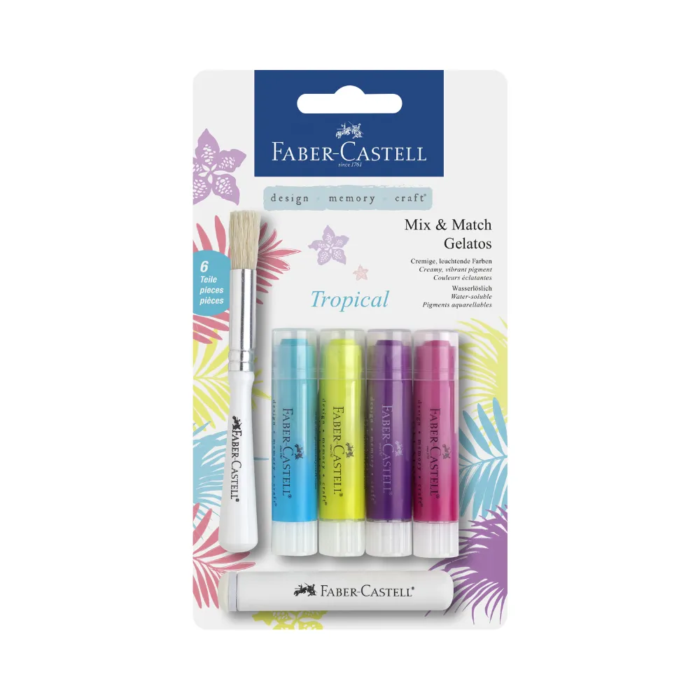Water Soluble Crayon 4 Shades of Tropical - Faber-Castell