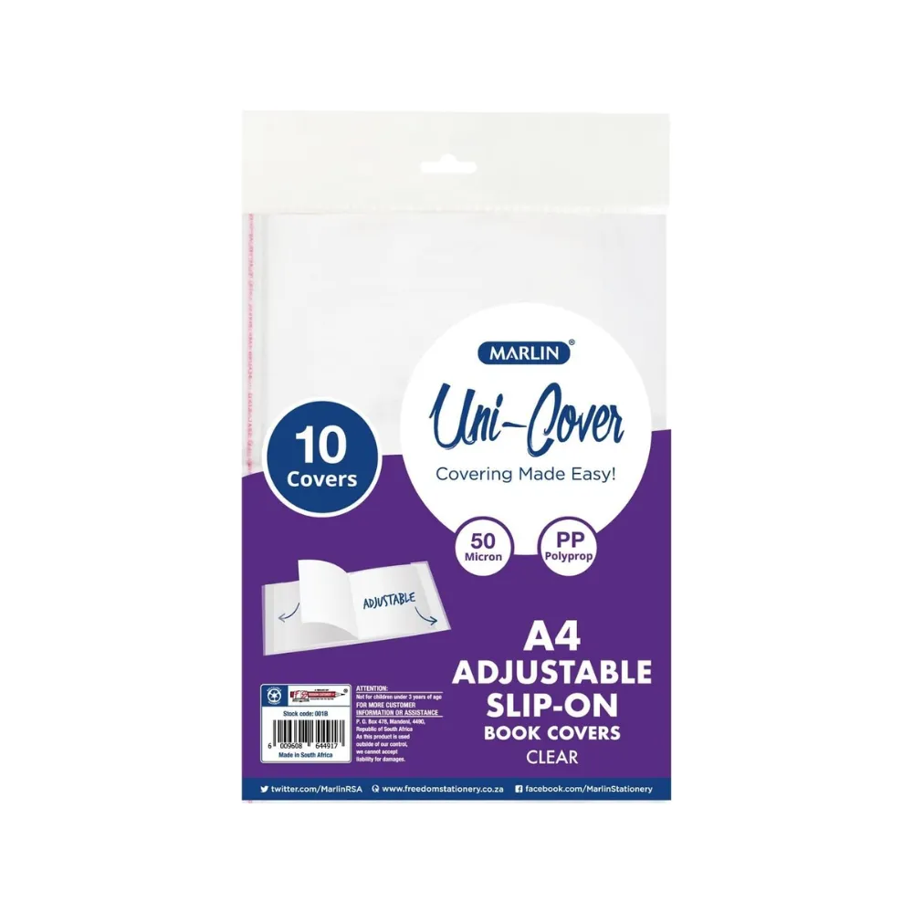 Book Cover A5 100mic 10`s slip on- Foska 