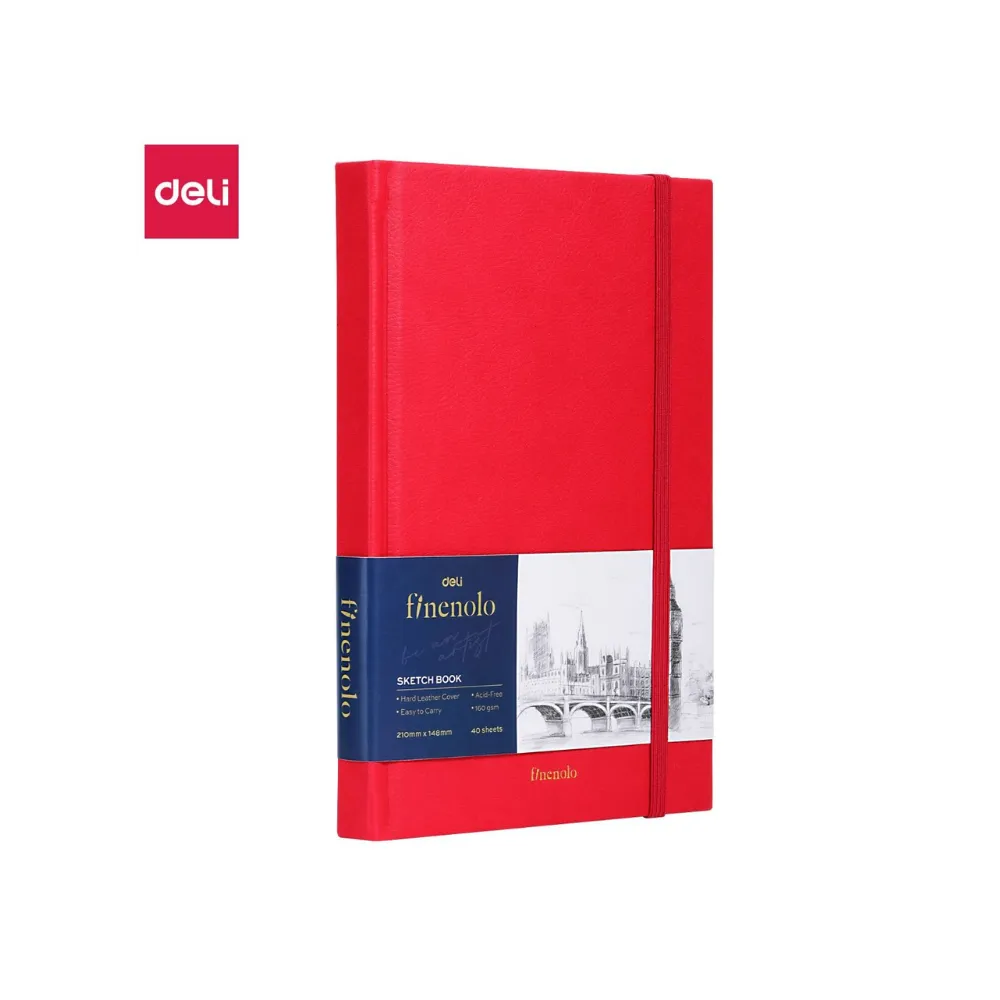 [6941798407661] Sketch Book A5 40 Sht Red EC286 - Finenolo