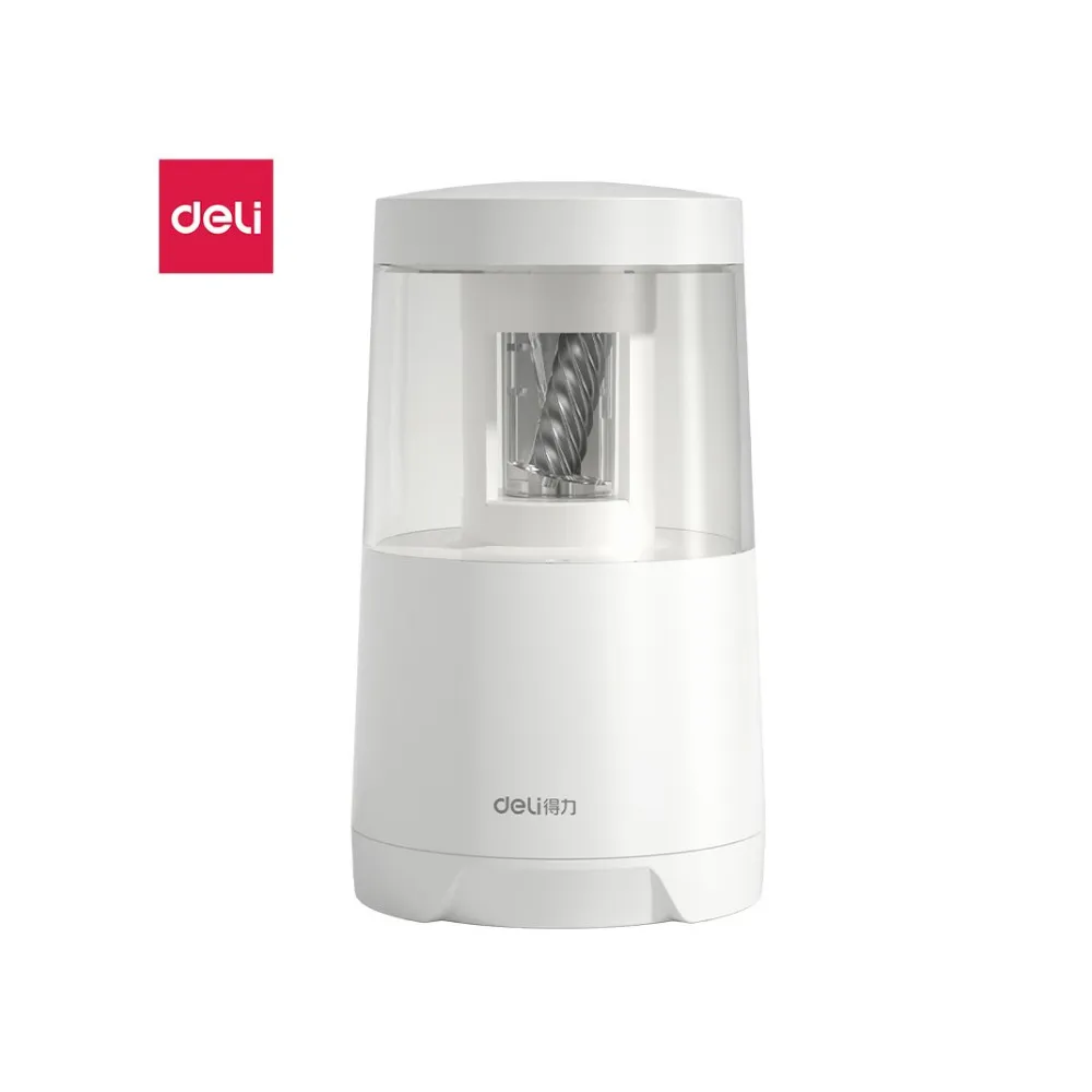 [6941798412603] Sharpener Desk Electric Rotary White VA5 - Deli