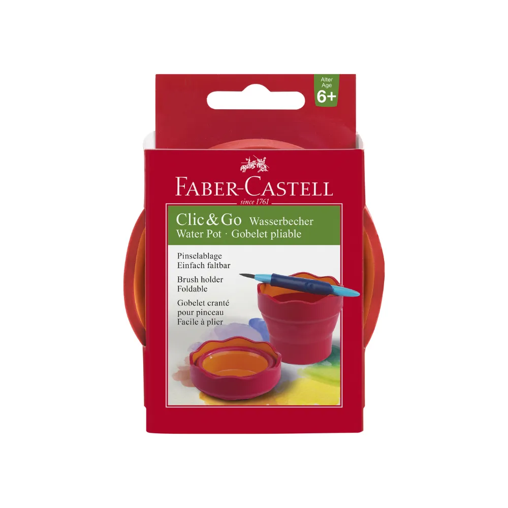 Clic & Go Water Pot Red - Faber-Castell