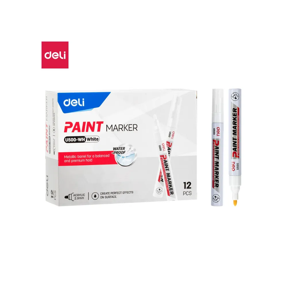 [6941798420875] Marker Paint White - Deli Tech