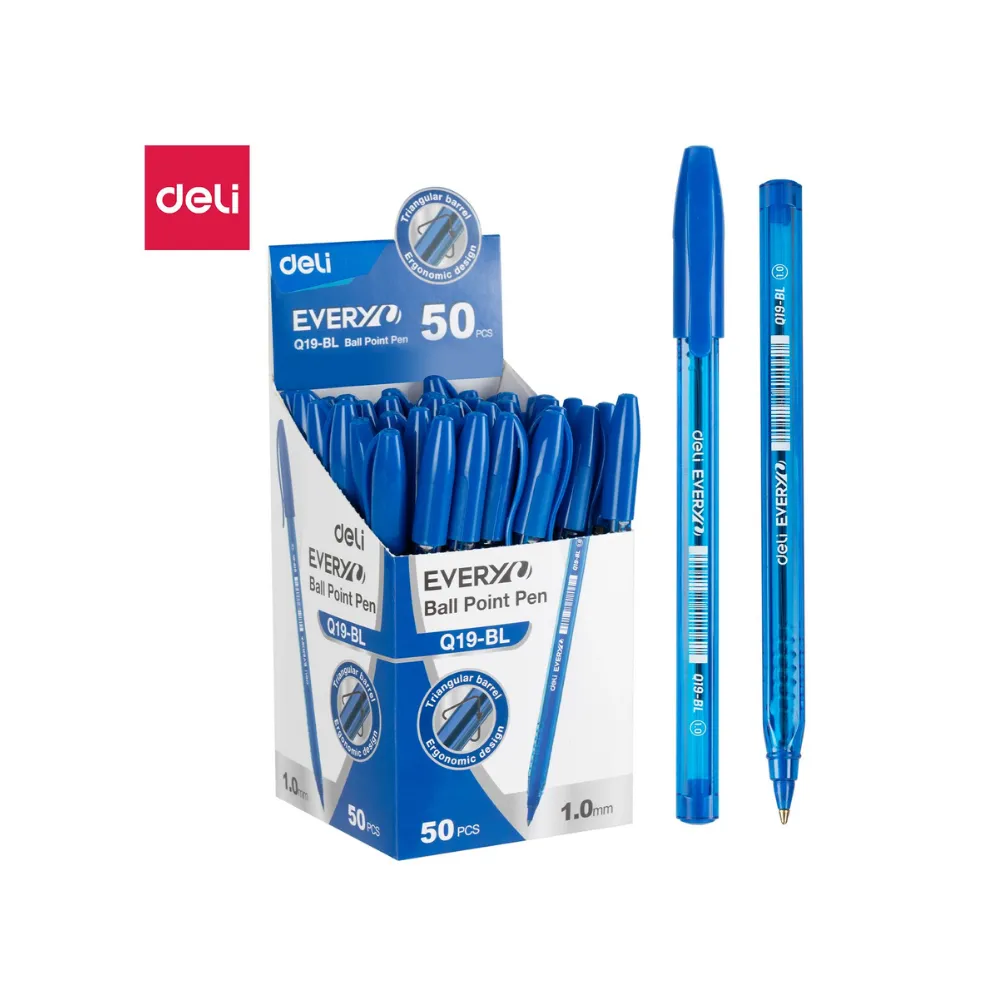 [6941798422985] Pen Every Ball Point 1.0 Blue Q19-BL Box 50`s - Tech
